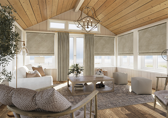 Odessa Velvet, Putty - Twist&Fit Roman Blind - Image 7